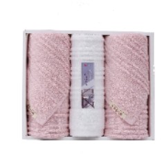 洁丽雅 经典全棉优品-3  方巾*1条 34*34cm、面巾*2条 72*34cm（颜色混发）