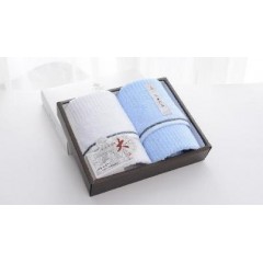 洁丽雅 雅致-2  68*34cm  80g  纯棉面巾*2条 颜色随机