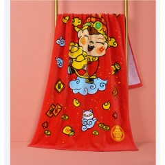 洁丽雅 120*60cm  285g  多用巾*1条 么么哒多用巾国潮手提式礼盒