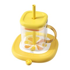 大宇（DAEWOO）暖杯垫+吸管杯（组合）350mL 25W  IC06+IC06-A