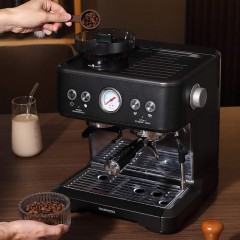 大宇（DAEWOO)  研磨一体式小型半自动咖啡机 2200W DY-KF22C(布朗黑)/DY-KF26A(科洛白)