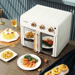 大宇（DAEWOO)  对开门空气炸烤箱 1400W DY-KX25T（升级版）