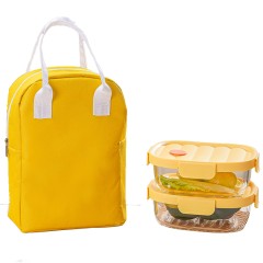 可美瑞特（COMATE）凌波微步耐热保鲜盒两件套B  长方形950ml*2+布包*1   YTLBWBBXH/L2B