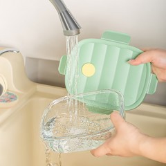 可美瑞特（COMATE）凌波微步耐热保鲜盒三件套C  椭圆800ml*3+布包*1 YTLBWBBXH/L3C