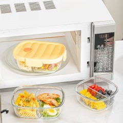 可美瑞特（COMATE）凌波微步耐热保鲜盒六件套 椭圆800ml*3+正方形650ml*1+长方形950ml*2+布包*1  YTLBWBBXH/L6