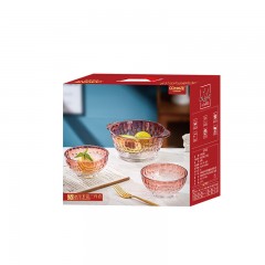 可美瑞特（COMATE） 冰纹多彩三件套 双耳大碗/1000ml+碗/400ml   YTBWDC/L3