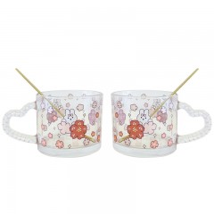 可美瑞特（COMATE）卡布奇诺咖啡杯四件套 把杯300ml*2+搅拌勺*2  YTKBQN/L4