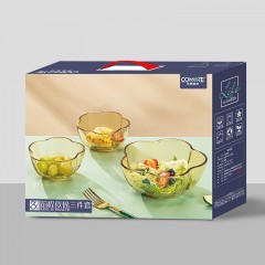 可美瑞特（COMATE） 前程似锦三件套 小碗290ml*2+大碗750ml*1  YTQCSJ/L3
