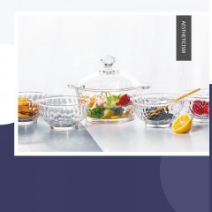 可美瑞特（COMATE）雅风冰纹煲五件套  煲1000ml*1+碗400ml*4  YTYFBWB/L5