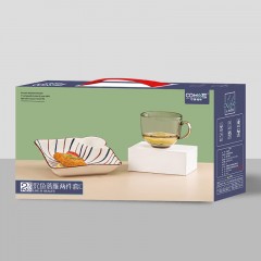 可美瑞特（COMATE）沉鱼落雁两件套C  奶杯480ml*1+饺子盘*1 YTCYLY/L2C