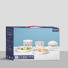 可美瑞特（COMATE）天生丽质六件套  盘*2+小碗350ml*4  YTTSLZ/L6