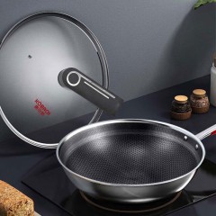 康巴赫（KBH）304旗舰蜂窝炒锅 32cm LPB-32B1