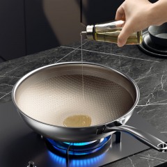 康巴赫（KBH）0氟钛蜂窝炒锅-套装 32cm LPB-C32T