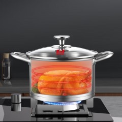 康巴赫（KBH）304不锈钢旗舰款两件套 炒锅32cm+汤蒸锅22cm LPB-QT02