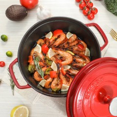 康巴赫（KBH）溢彩珐琅铸铁汤锅 3L LPB-YT22B