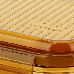 乐扣乐扣 琥珀色长方形玻璃保鲜盒 680mL LCB230FU