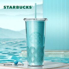 星巴克 青雾梦影款双层吸管杯  710mL 11164859