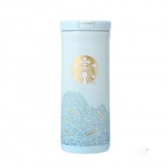 星巴克 微蓝韵律款/优雅韵律款 吸管保温杯 355mL 11168501()/11168756