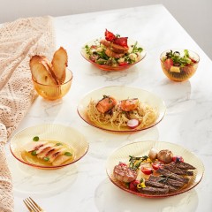 康宁 1.25L晶彩锅+SN晶尊系列餐具豪华5件套 （2饭碗1面碗1深盘1平盘） VS125AMR5ZX/KZCL