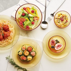 康宁 Snapware晶尊系列餐具6件组 饭碗336ml 面碗800ml 深盘453ml  浅盘665ml  SNAMD6C/KZYL（黄盒）