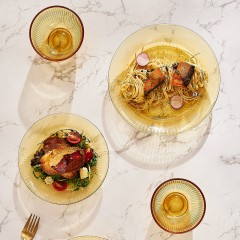 康宁 Snapware晶尊餐具豪华8件套  饭碗 336ml  面碗800ml 深盘453ml 浅盘665ml SNAMD8ZX/KZ（彩盒）