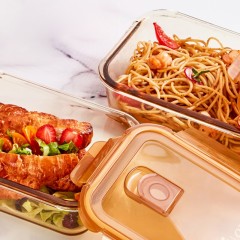 康宁  琥珀色玻璃保鲜盒  620ml/640ml/800ml  EK-BXH-1Y1F1C-KZ
