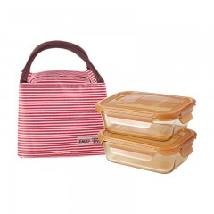 康宁 EKCO琥珀色保鲜盒640ML两件组 640ml EK-HP64-2D-KZHH