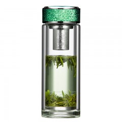 万象 钛银抗菌双层玻璃杯  290ml TV26L