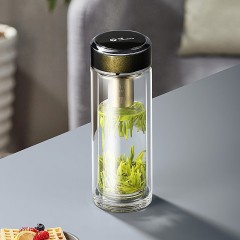 万象 钛银抗菌双层玻璃杯  200ml  TV35L