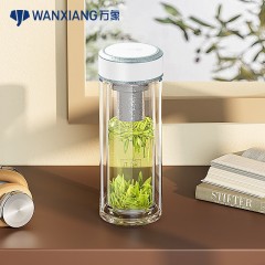 万象 钛银抗菌双层玻璃杯  470ml  TV48L