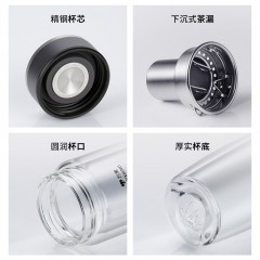 万象 双层玻璃杯 350ml   V195L