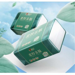 心相印  商用柔厚亲肤三层100抽塑装纸面巾3包*1提  3DT100（包装）