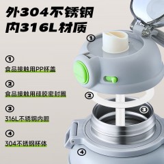 爱仕达  纯派·墩墩不锈钢真空保温桶 RWS12B02WG-W