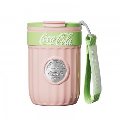 格沵 可口可乐联名款徽章系列保温杯（青樱粉）(定制品) 500mL GE-CK23AW-B66-1