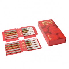 多样屋 合金筷礼盒10双入 24.3cm  TA030103237ZZ(花之语)/TA030103239ZZ(幸福时光)/TA030103240ZZ(鸿运当头)