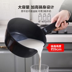 菲仕乐 瓷安奶锅（含玻璃盖）-黑色星空底 18厘米
