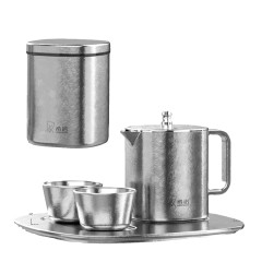 希诺 纯钛茶具五件套组 270ml XN-T901