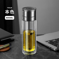 明霞  速开双层玻璃杯 400ml MX3575-ST400