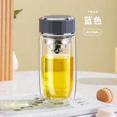 明霞  异形双层玻璃杯 400ml MX3565-ST400