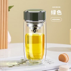明霞  异形双层玻璃杯 400ml MX3565-ST400