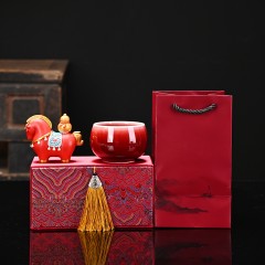 郎红主人杯国潮马摆件 郎红主人杯+小马