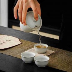 汝窑快客杯旅行套装  壶+杯