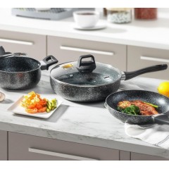 NOLTE 雅致麦饭石不粘锅三件套 HMD-9731