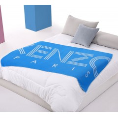 KENZO LOGO提花竹棉毯（蓝） KZMT-001