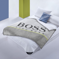 BOSSHUGOBOSSLOGO格纹羊羔绒毯_HBMT-020