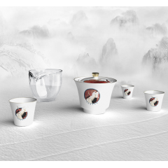 FORUOR  风雅旅行茶具套装（云鹤）FU-SJL1218
