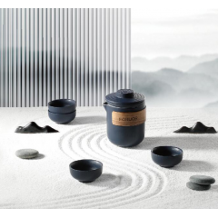 FORUOR  陶趣旅行茶具（墨蓝）FU-HJK909