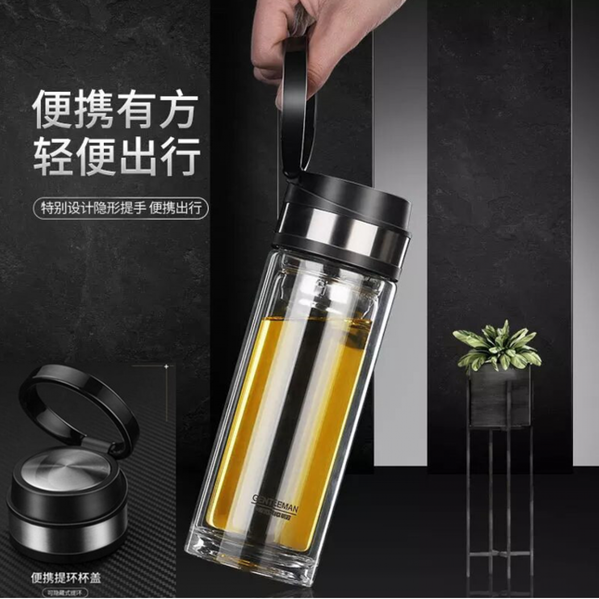 明霞 双层玻璃杯 MX2761-350 350ml