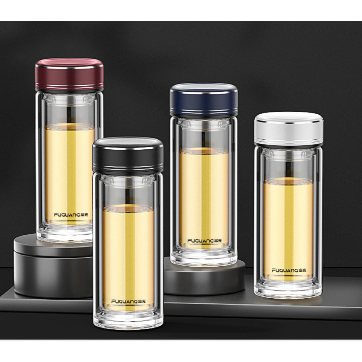 富光 正杨双层玻璃杯（流通包销款）G2125-SH-360 360ML