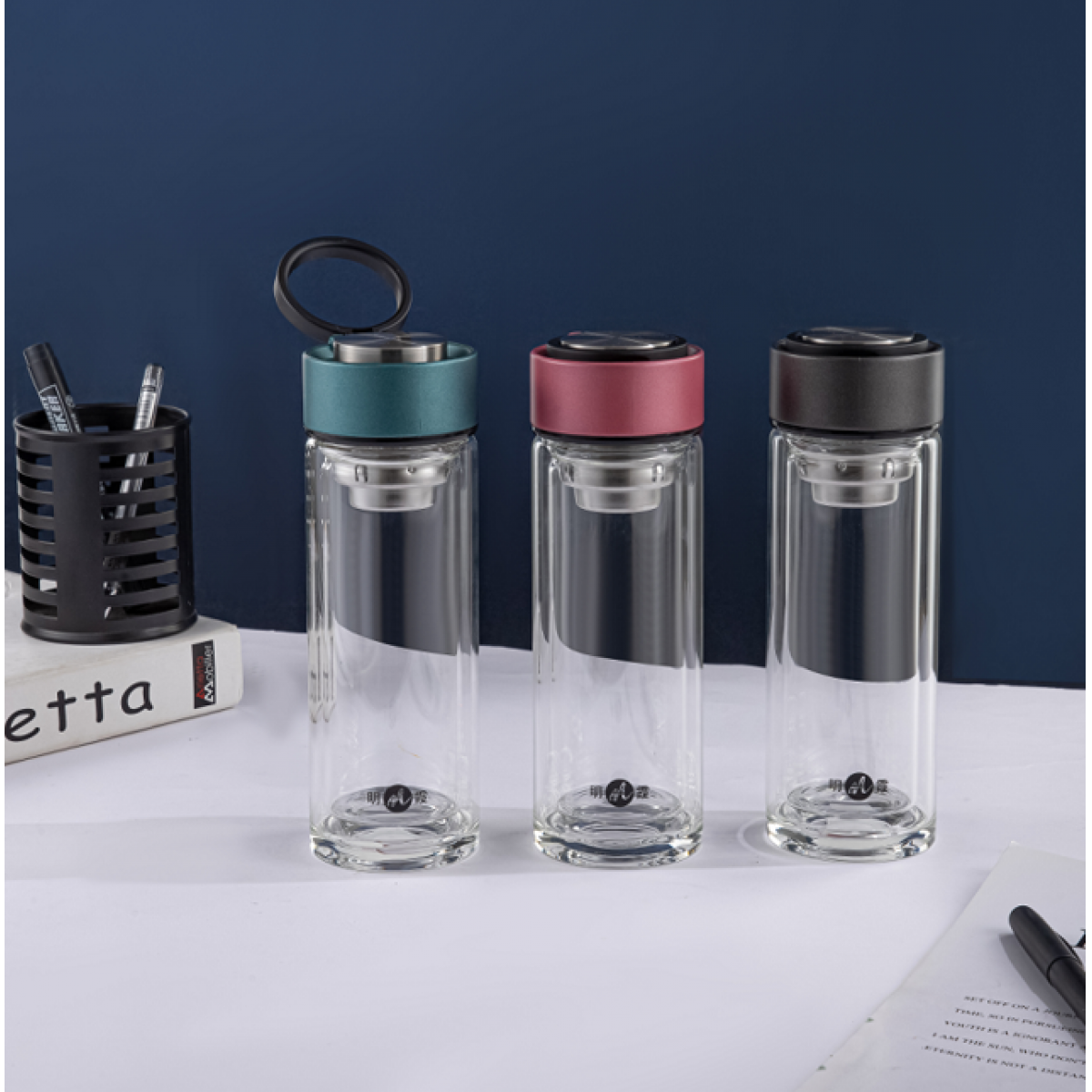 明霞 双层时尚玻璃杯 MX3506-ST350 350ml